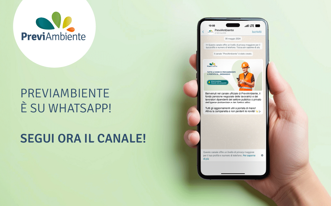 PreviAmbiente è su WhatsApp. Segui ora il canale