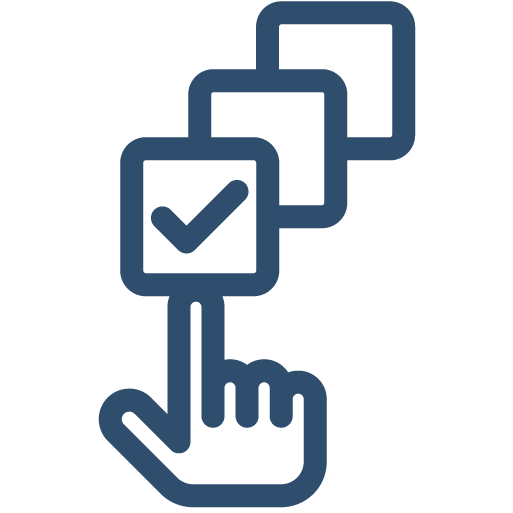 icona di una mano che seleziona un checkbox